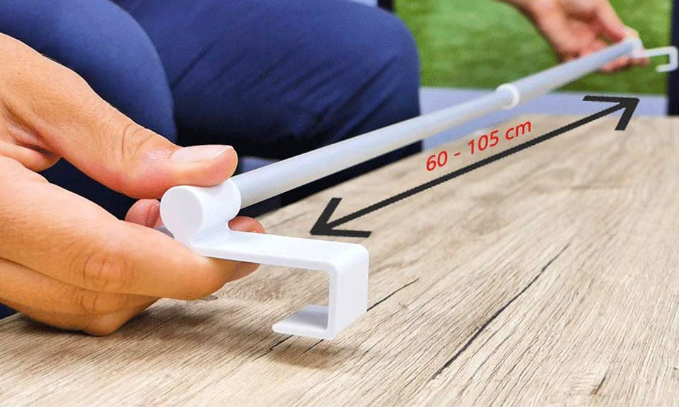 Lot de 4 tringles extensibles pour fenêtre prêtes à poser - 60-105 cm