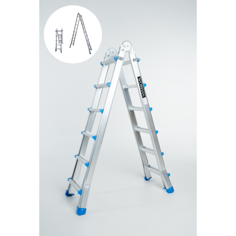 Echelle multifonction semi télescopique, hauteur 5.87m