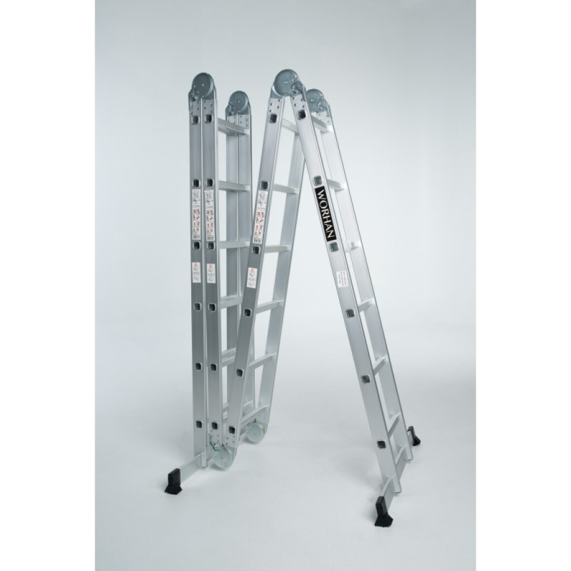 Echelle multifonction pliable 4 x 5 marches - hauteur 5.7 m