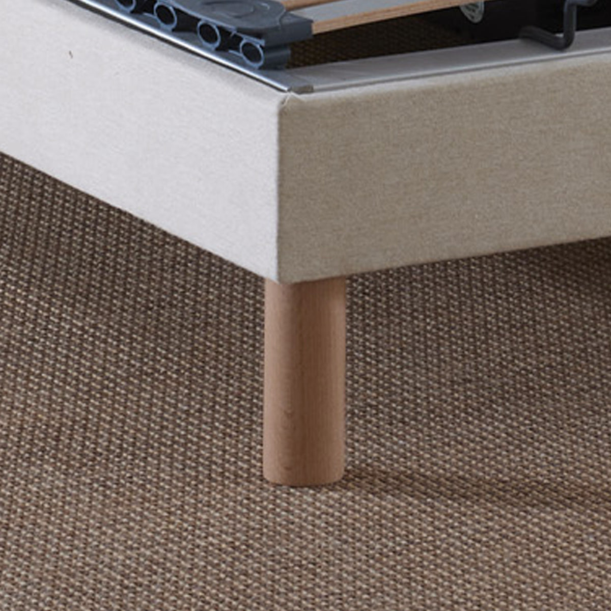 Ensemble lit électrique relaxation multi lattes + Matelas Mousse à mémoire de forme Couleur Beige 2x80 x 200