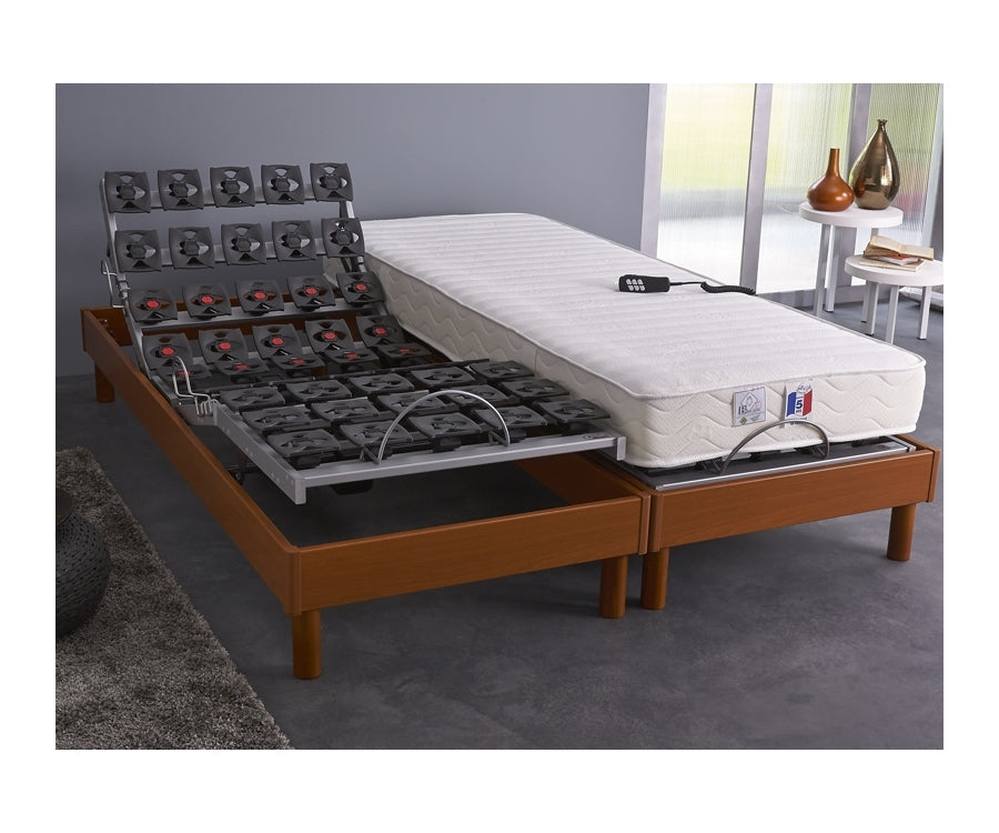 Ensemble Relaxation Tous Plots + Matelas Mémoire de forme 18 cm 160X200 FABRICATION France