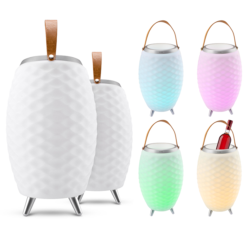 Lampe-enceinte LED sans fil avec refroidisseur à vin intégré Bali M - Bluetooth - RGB - Blanc