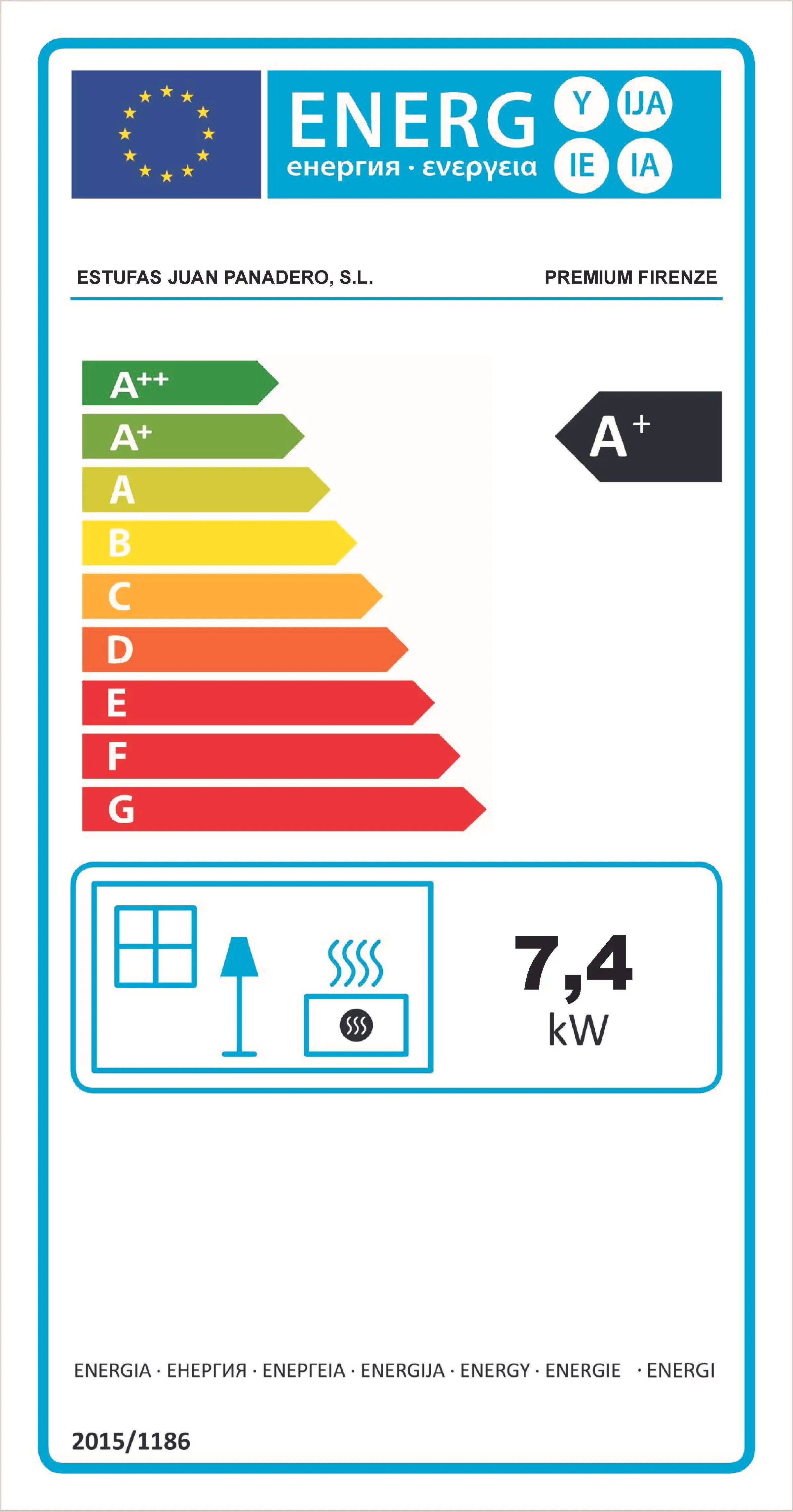 Poêle à bois Florence - 10,6 kW - 300 m3 - A+
