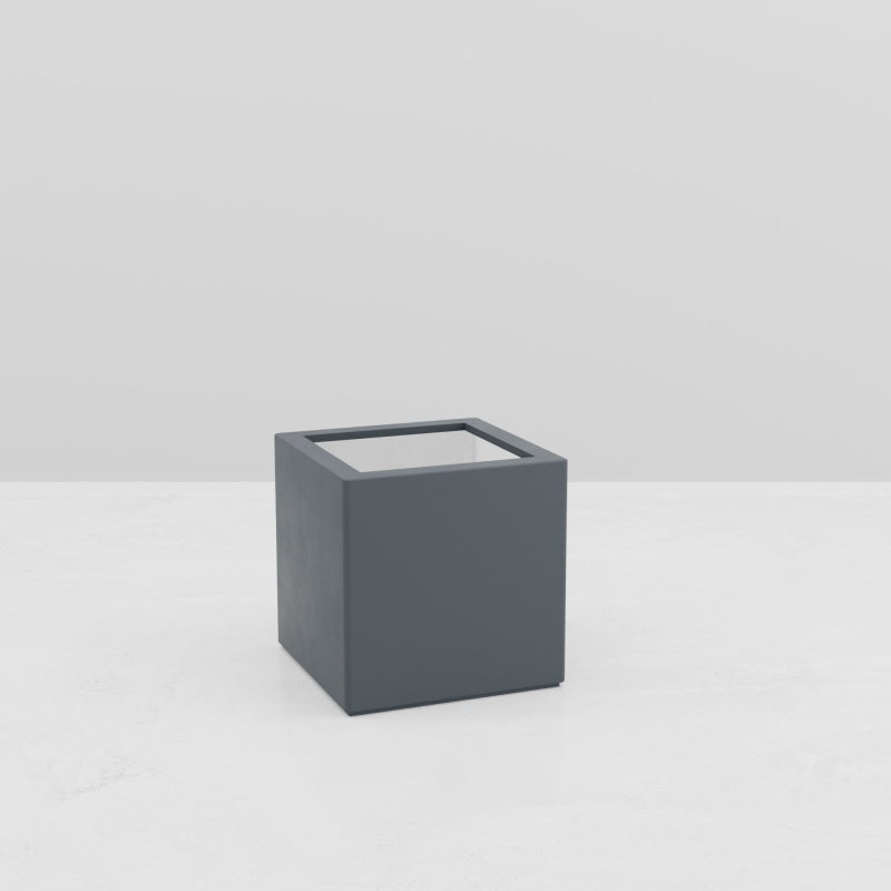 Jardinière carrée Eos - 700 x 700 x 700 mm - Gris anthracite