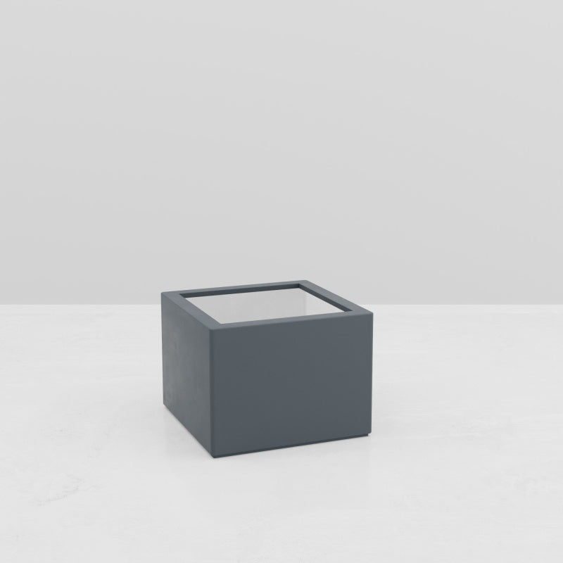 Jardinière carrée Eos - 800 x 800 x 600 mm - Gris anthracite