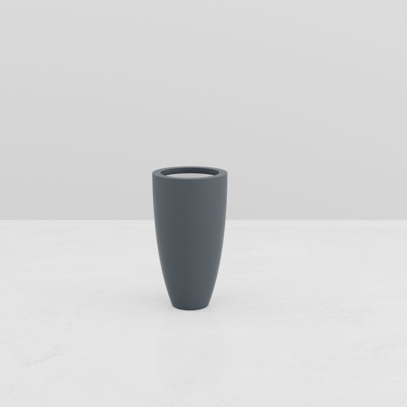 Jardinière en ogive Bora - diam. 500 x 900 mm - Gris anthracite
