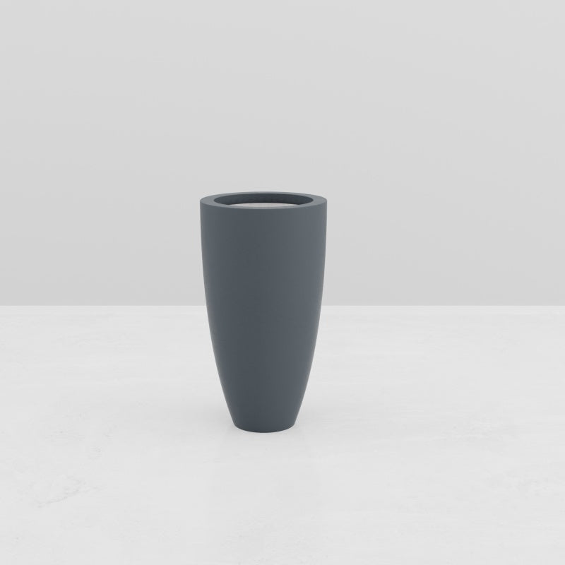 Jardinière en ogive Bora - diam. 600 x 1100 mm - Gris anthracite