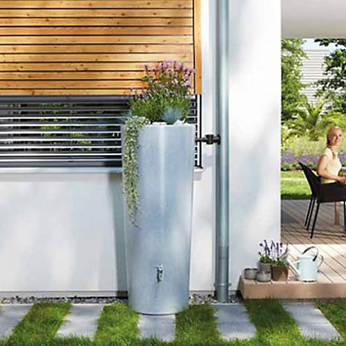 Récupérateur d´eau de pluie Stone 2 en 1 350 L - Silver