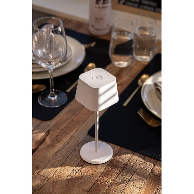 Lampe de table LED sans fil rechargeable Malta - blanche - intérieur & extérieur
