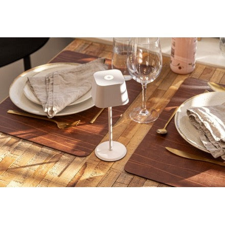 Pack de 2 lampes de table LED sans fil rechargeables Malta - blanches - intérieur & extérieur