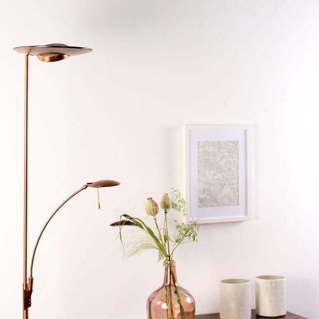 Lampadaire bronze avec liseuse - Zénith