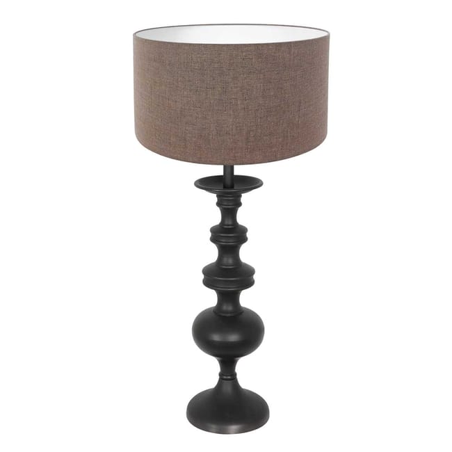 Lampe de table avec abat-jour en lin gris - Lyons