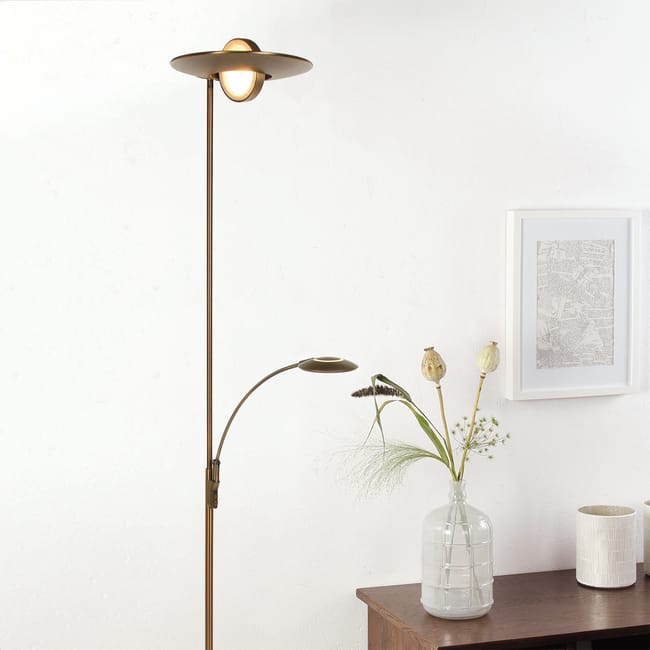 Lampadaire bronze avec liseuse - Zénith