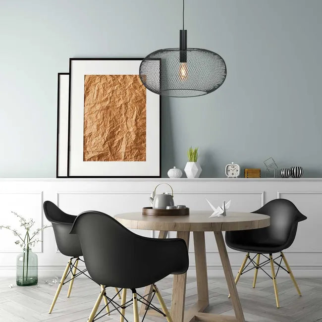 Lampe suspension ajourée noire - Cloud