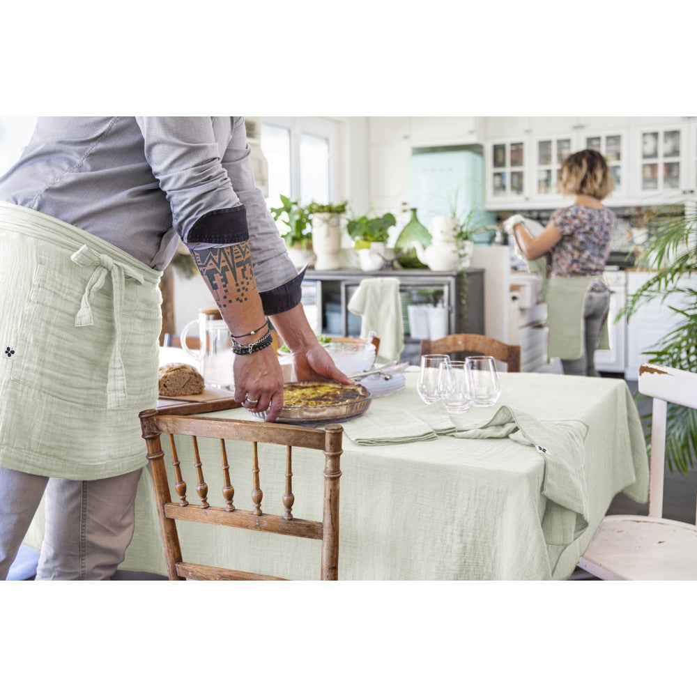 Nappe rectangle 150 x 350 cm GAÏA Vert d'eau