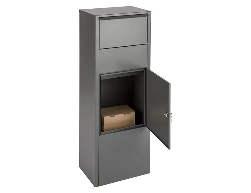 Boîte aux lettres pour paquets verticale Hannovre noire mate
