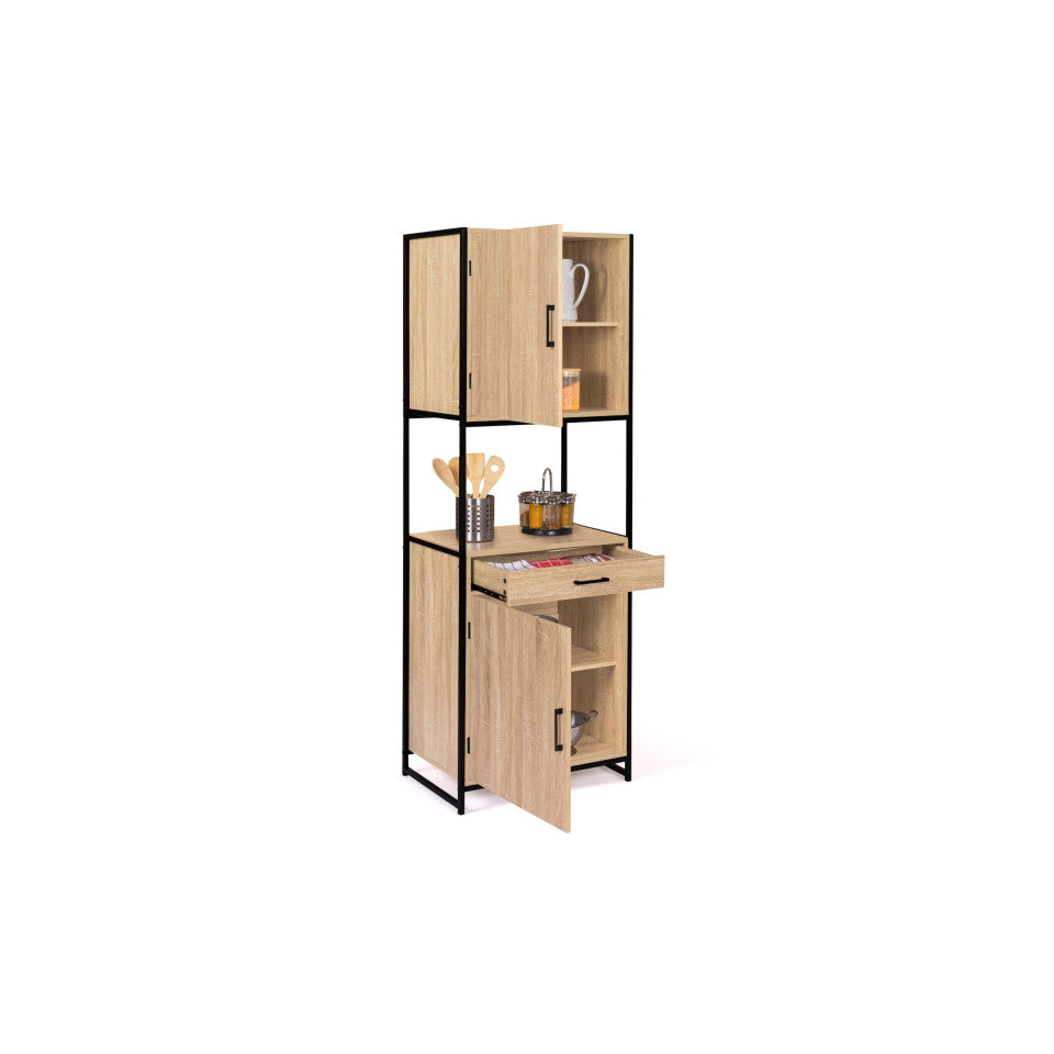 Meuble de cuisine / Vaisselier Memphis 2 niveaux 60x170cm