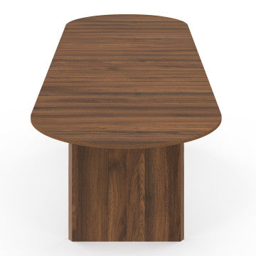 Table à manger extensible Japandi 200-300cm effet noyer