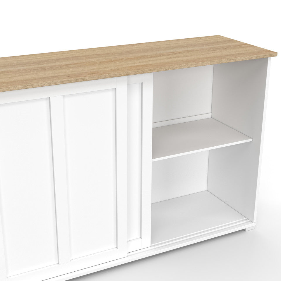 Buffet Jamy 3 portes blanc 160cm