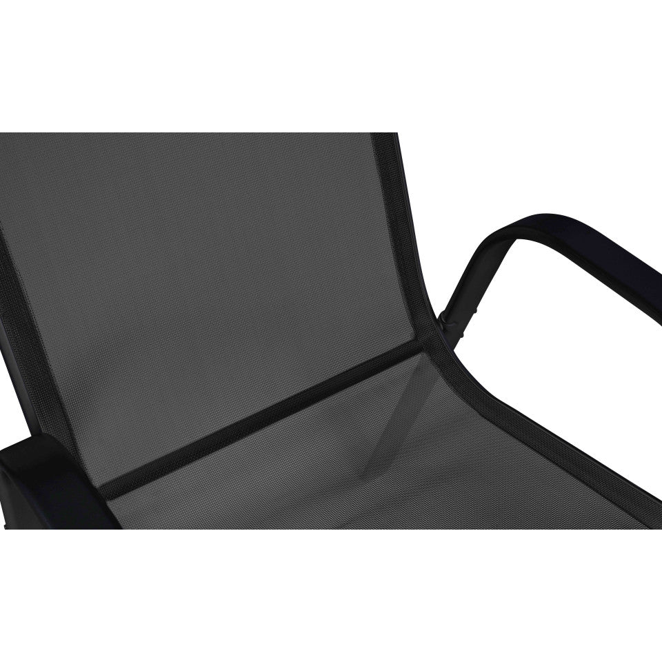 Chaises de jardin empilables en textilène mix de couleurs - lot de 6