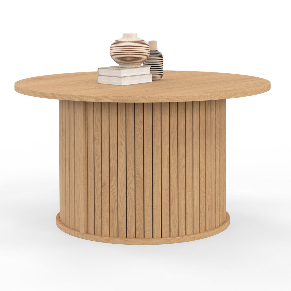 Table basse ronde Albane pieds lattes Ø70cm