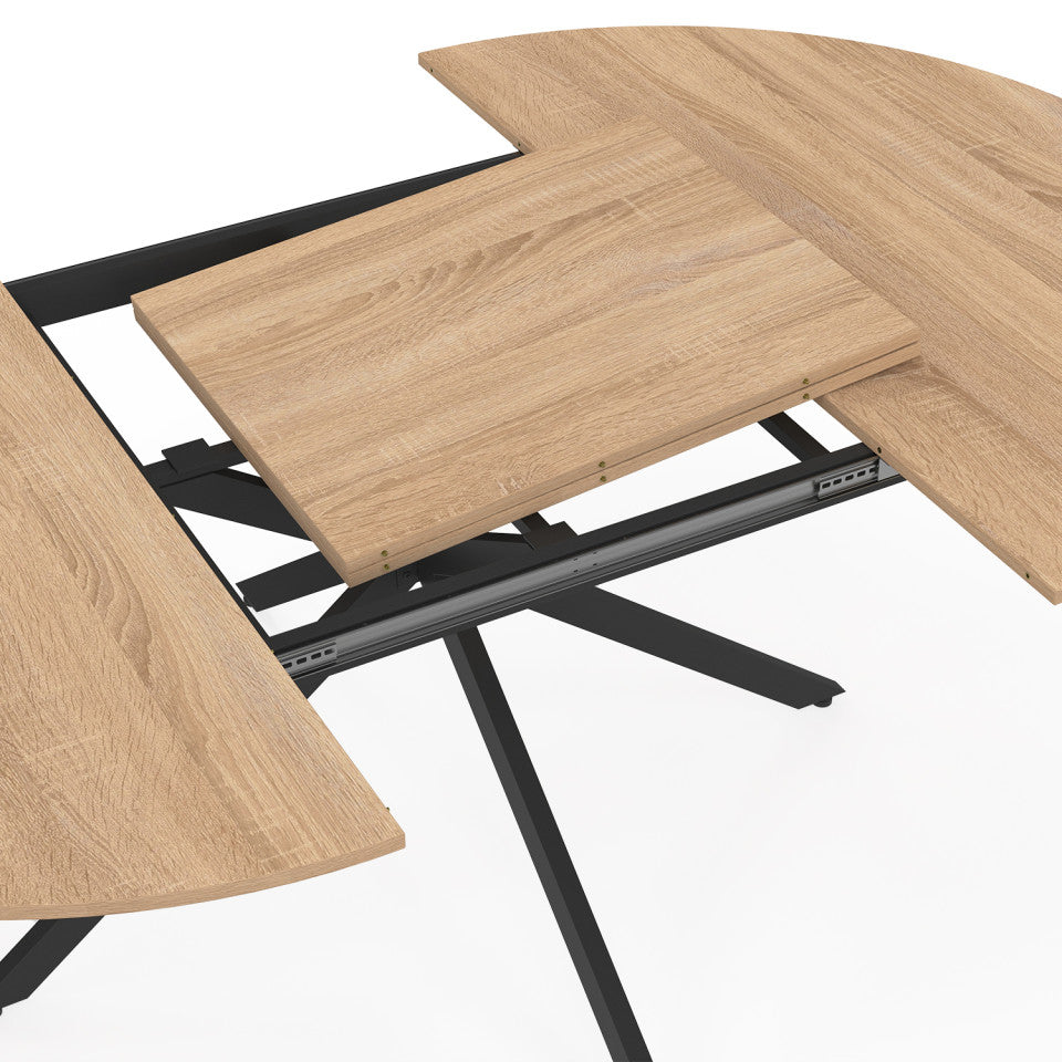Table à manger ronde extensible Soline Ø140-200cm