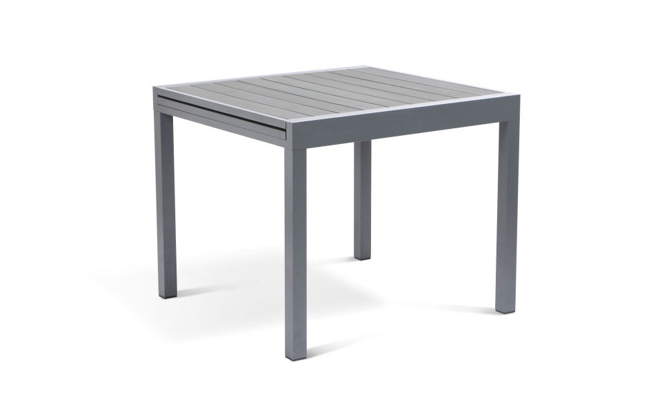 Table de jardin extensible en polywood 135-270cm gris anthracite