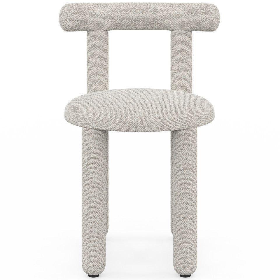 Chaises Rania tissu bouclette crème - lot de 2