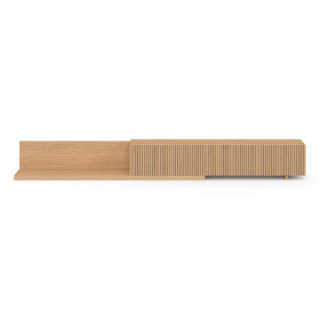 Meuble TV extensible Movena effet lattes L215-360cm