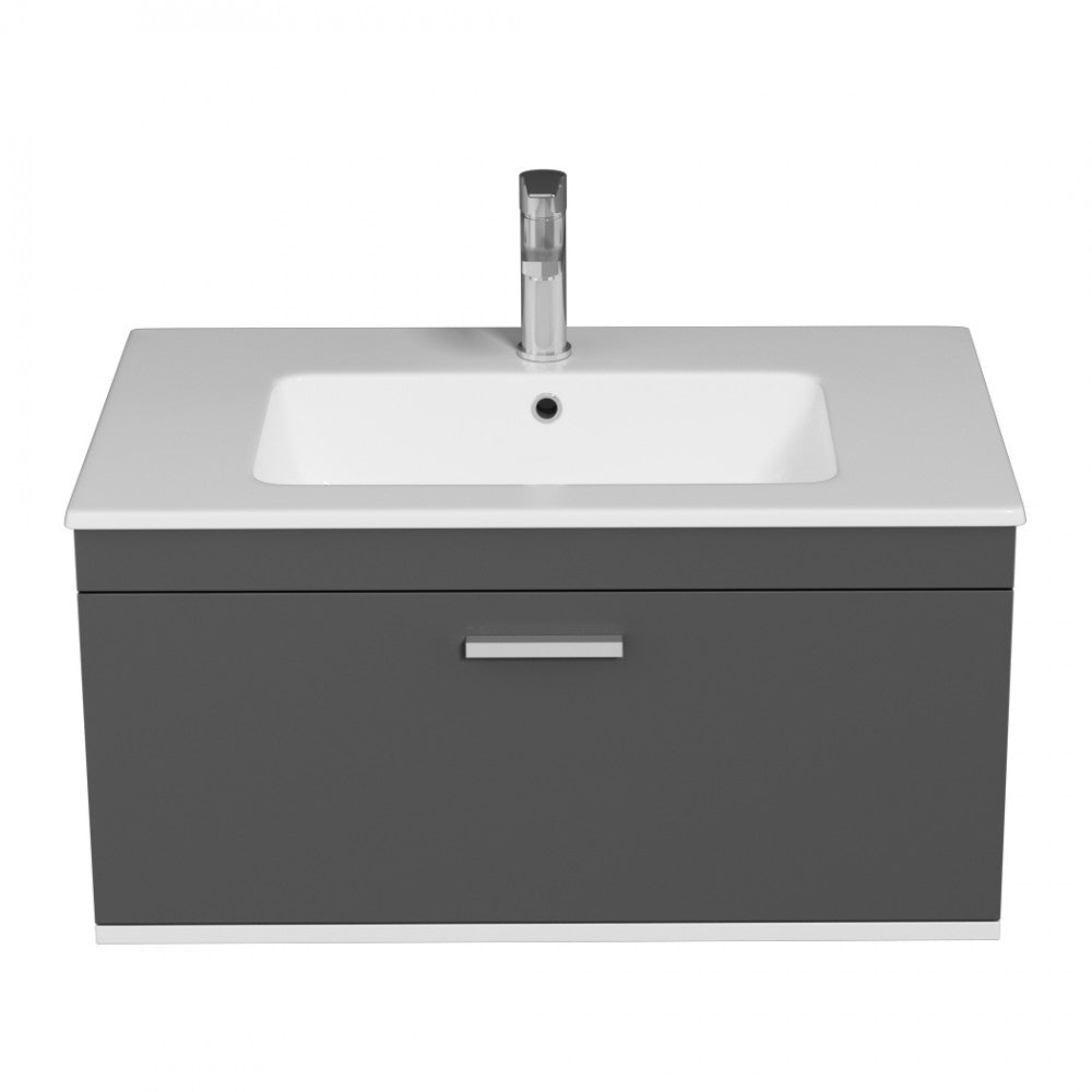 Meuble simple vasque Rubite 1 tiroir 80 cm