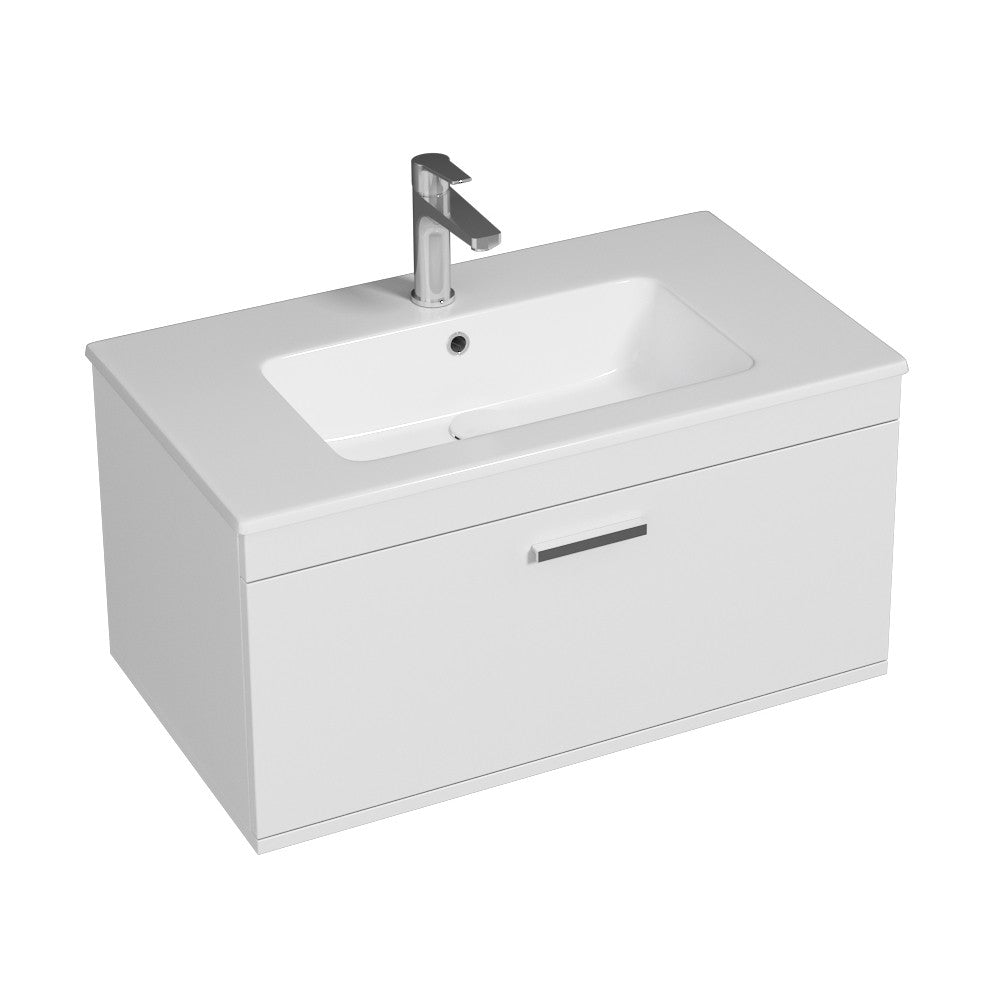 Meuble simple vasque Rubite 1 tiroir 80 cm