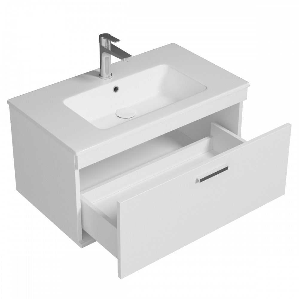 Meuble simple vasque Rubite 1 tiroir 80 cm
