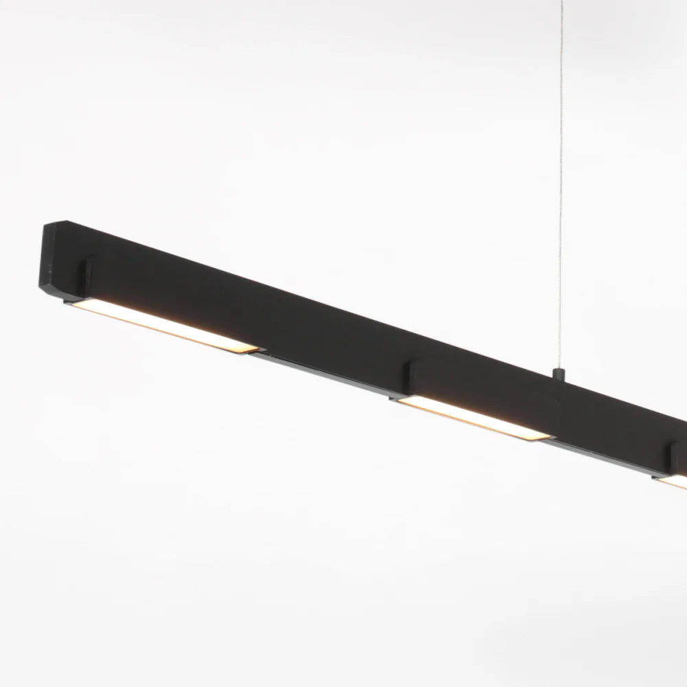 Lampe design suspension noire - 7 lumières - Bloc
