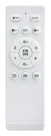 Ventilateur de plafond métal blanc mat et lampe - Hines
