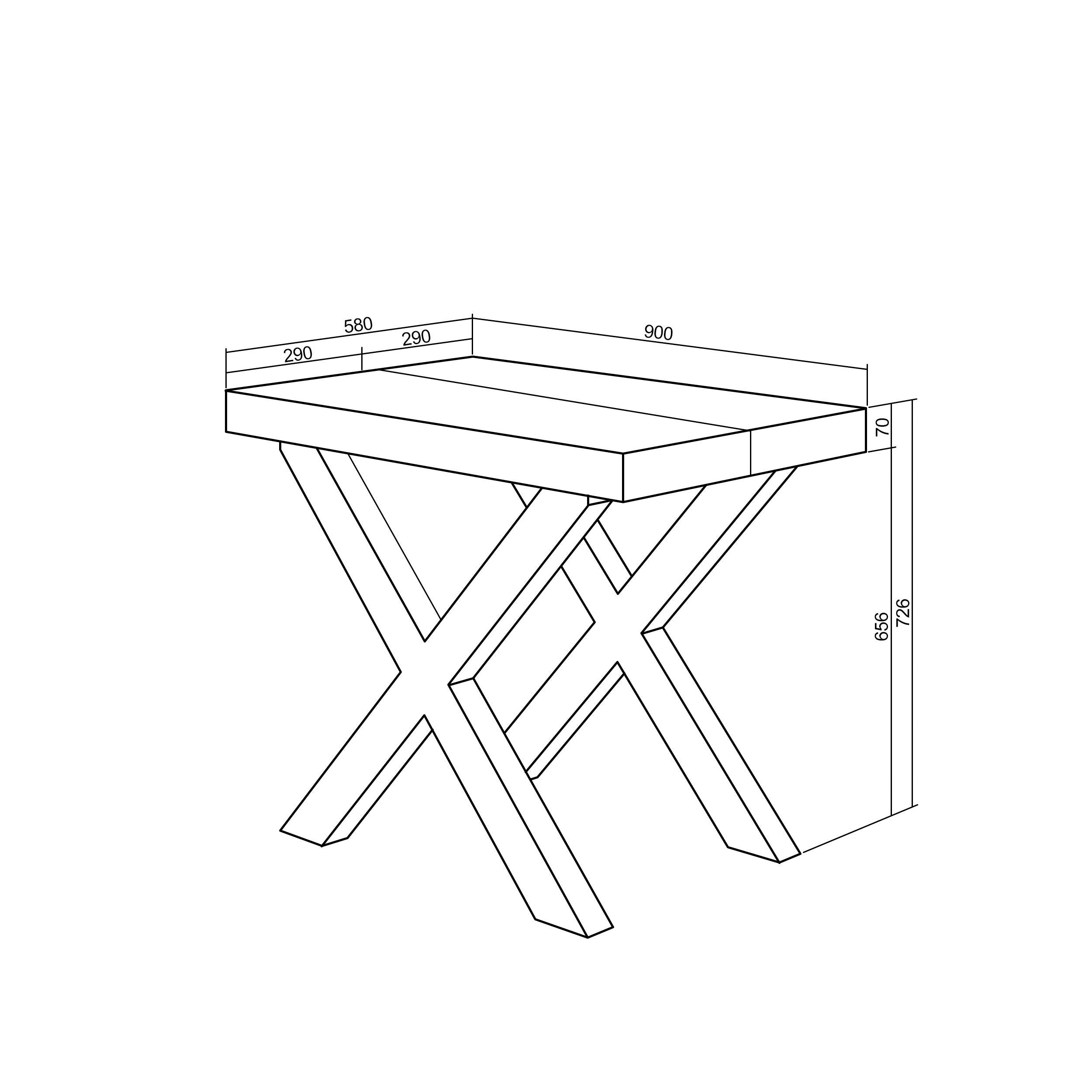 Table console extensible blanche & ciment 300 cm – Jusqu’à 14 personnes – Pieds en bois massif blancs en croix