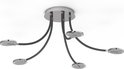 Plafonnier en acier brossé - LED - 5 lumières - Turound