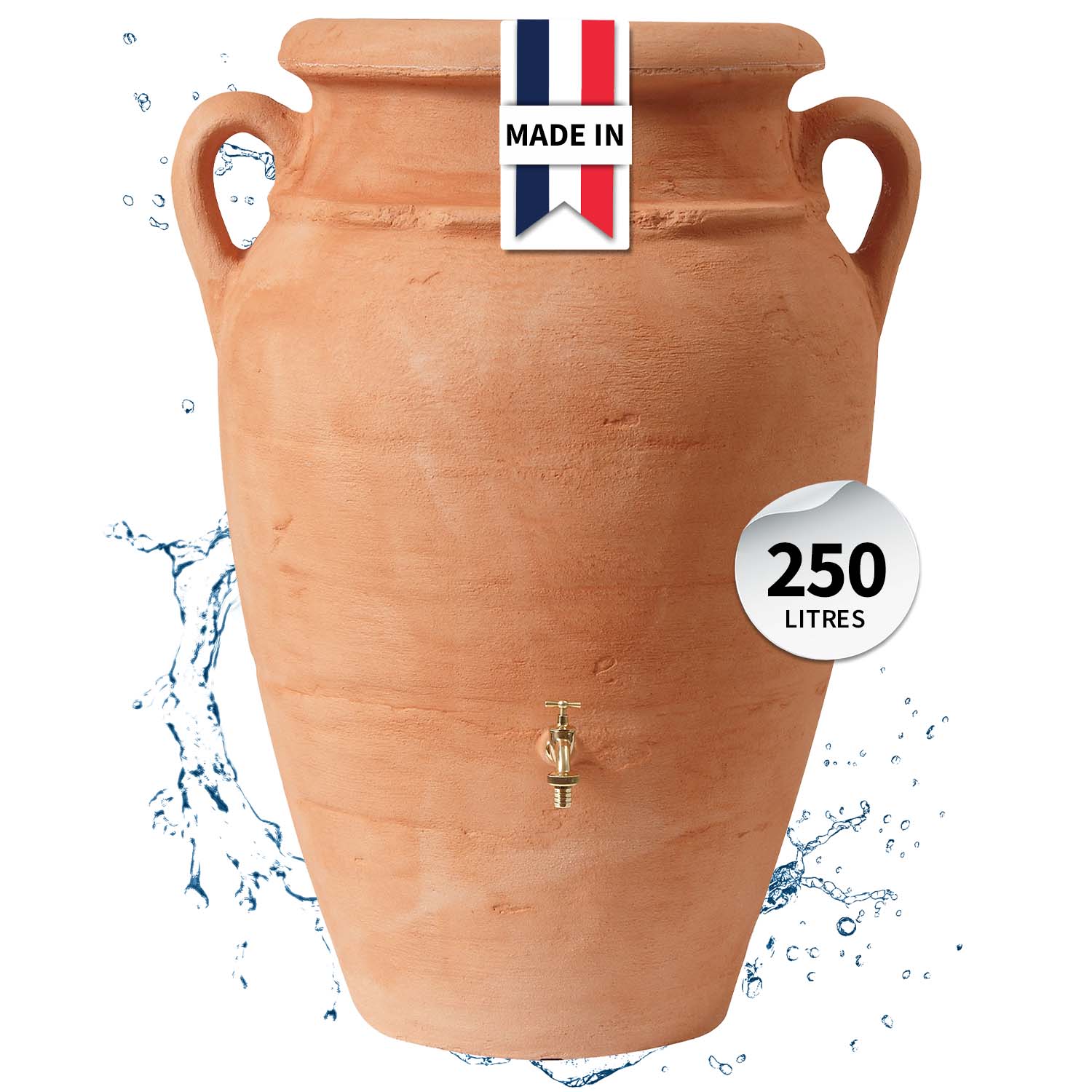 Récupérateur d´eau de pluie - Réservoir Antik amphore 250 L - Terracotta