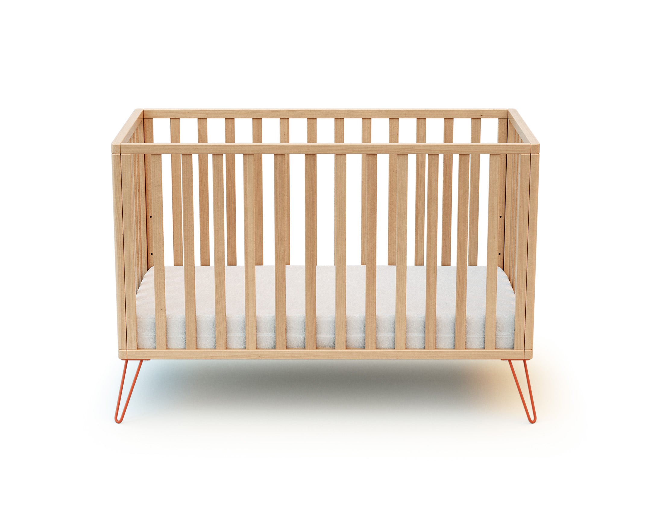 Lit bébé en bois ONLY Terracotta 60 x 120 cm