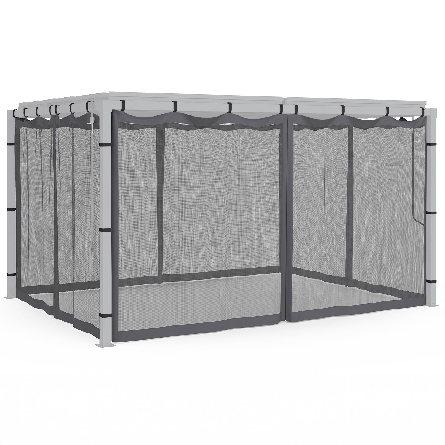 Moustiquaire pour pergola bioclimatique 4x3m