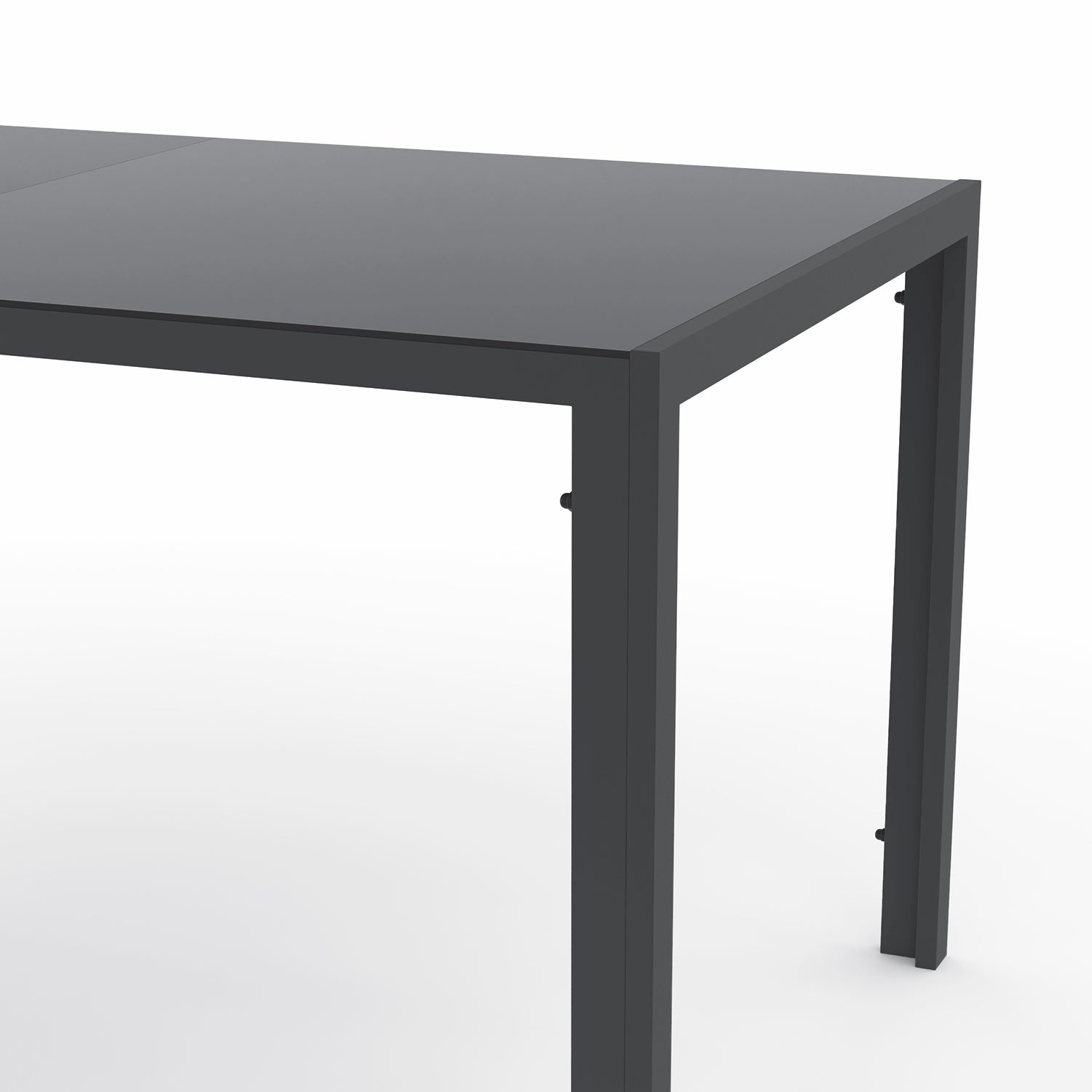 Ensemble de jardin Minorca 8 places en textiléne et verre trempé gris anthracite