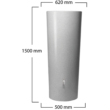 Récupérateur d´eau de pluie Stone 2 en 1 350 L - Silver