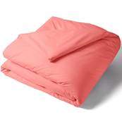 Housse de couette unie orange - 240x260cm  - percale de coton