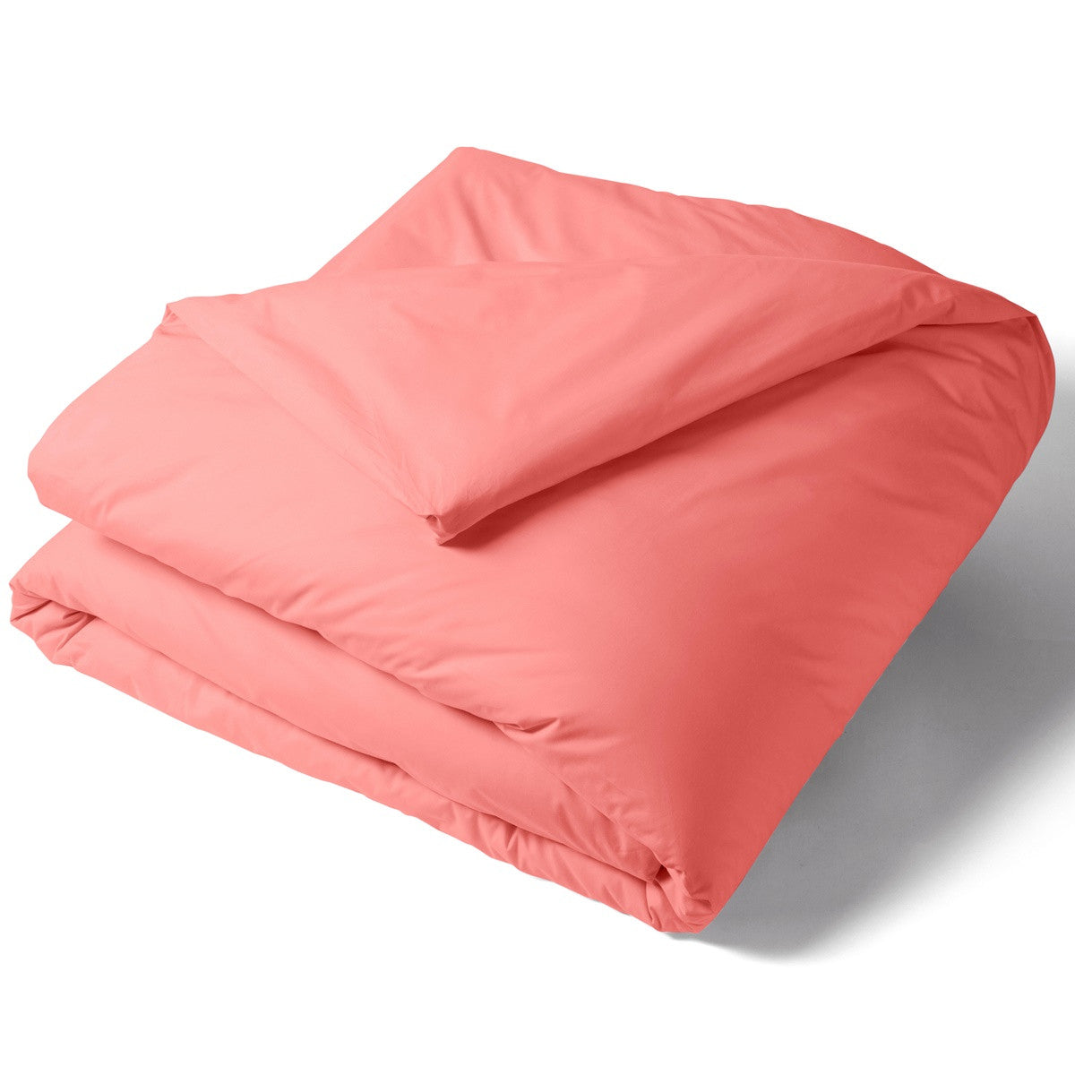 Housse de couette unie orange - 240x260cm  - percale de coton