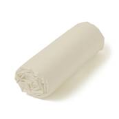 Drap housse ivoire  - 160x200cm - satin de coton