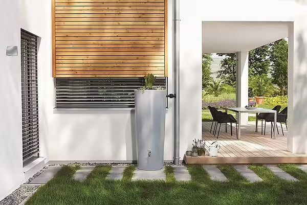 Récupérateur d´eau de pluie Stone 2 en 1 350 L - Silver