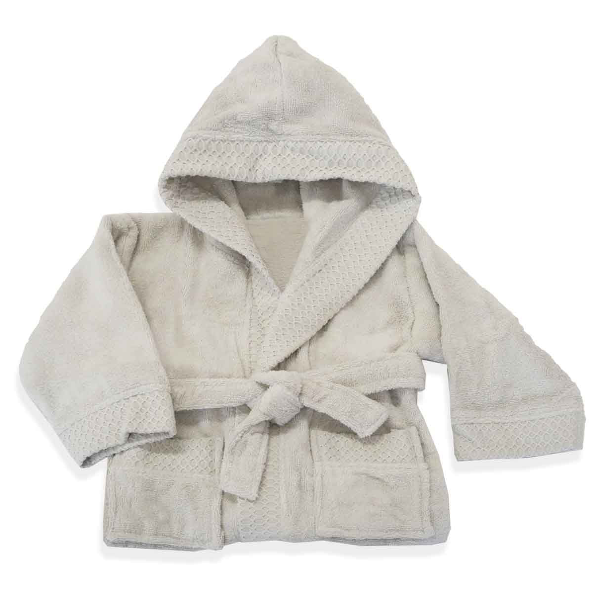 Peignoir de bain enfant uni - 4/6 ans - lin
