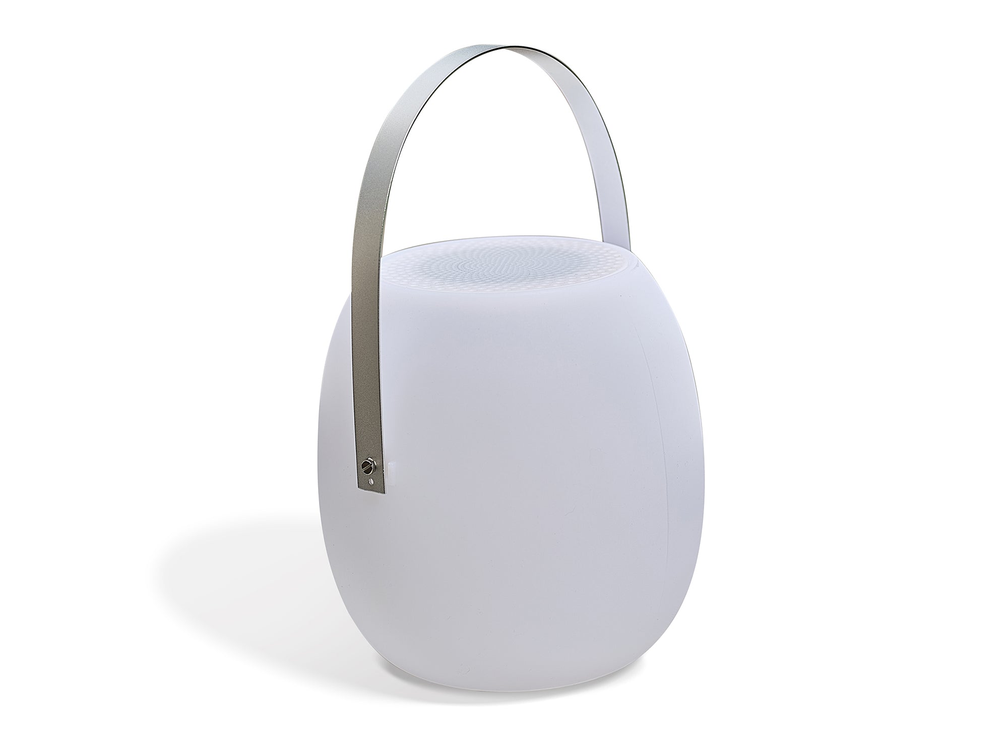 Lampe enceinte bluetooth sans fil AUREA poignée métal 26 cm
