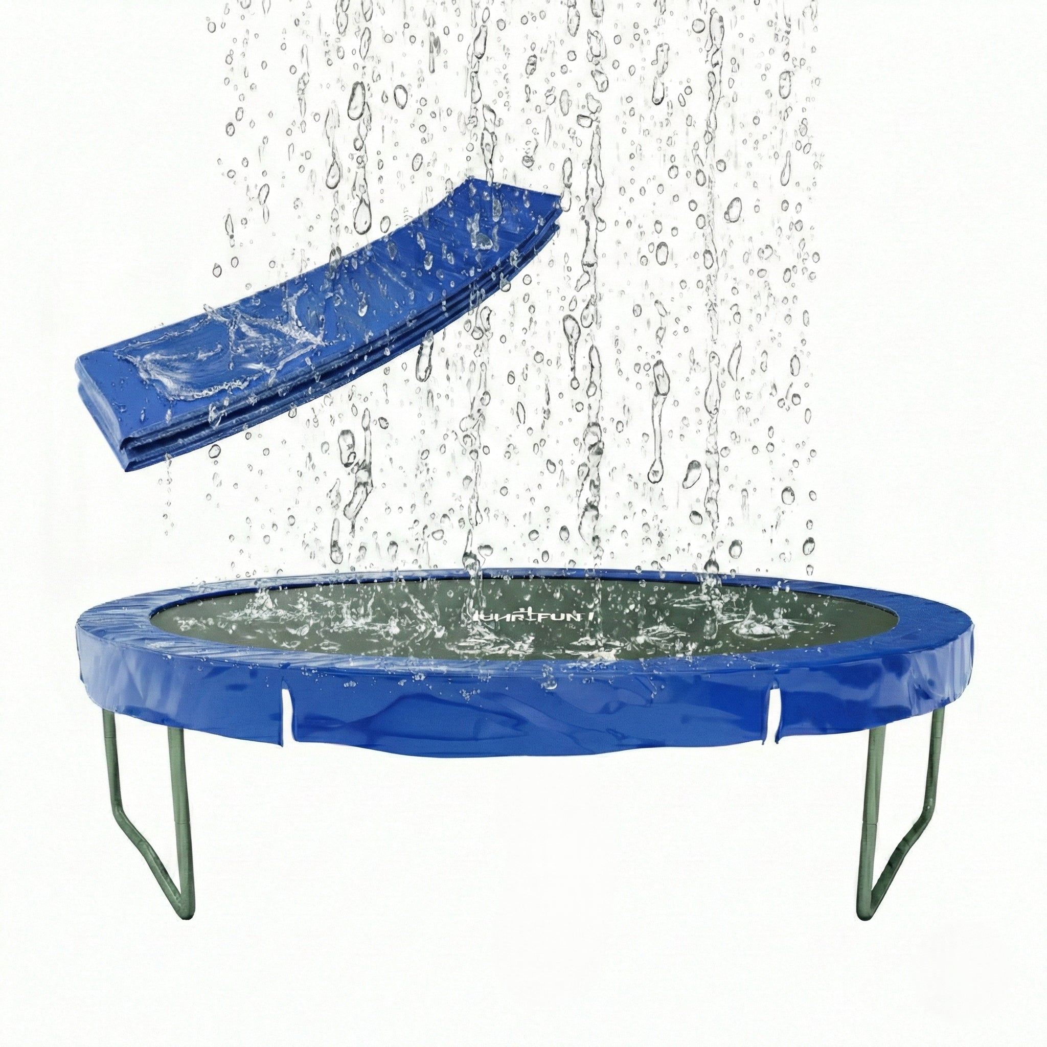 Coussin Reversible en polyethylene pour Trampoline 10FT -Bleu ou Noir