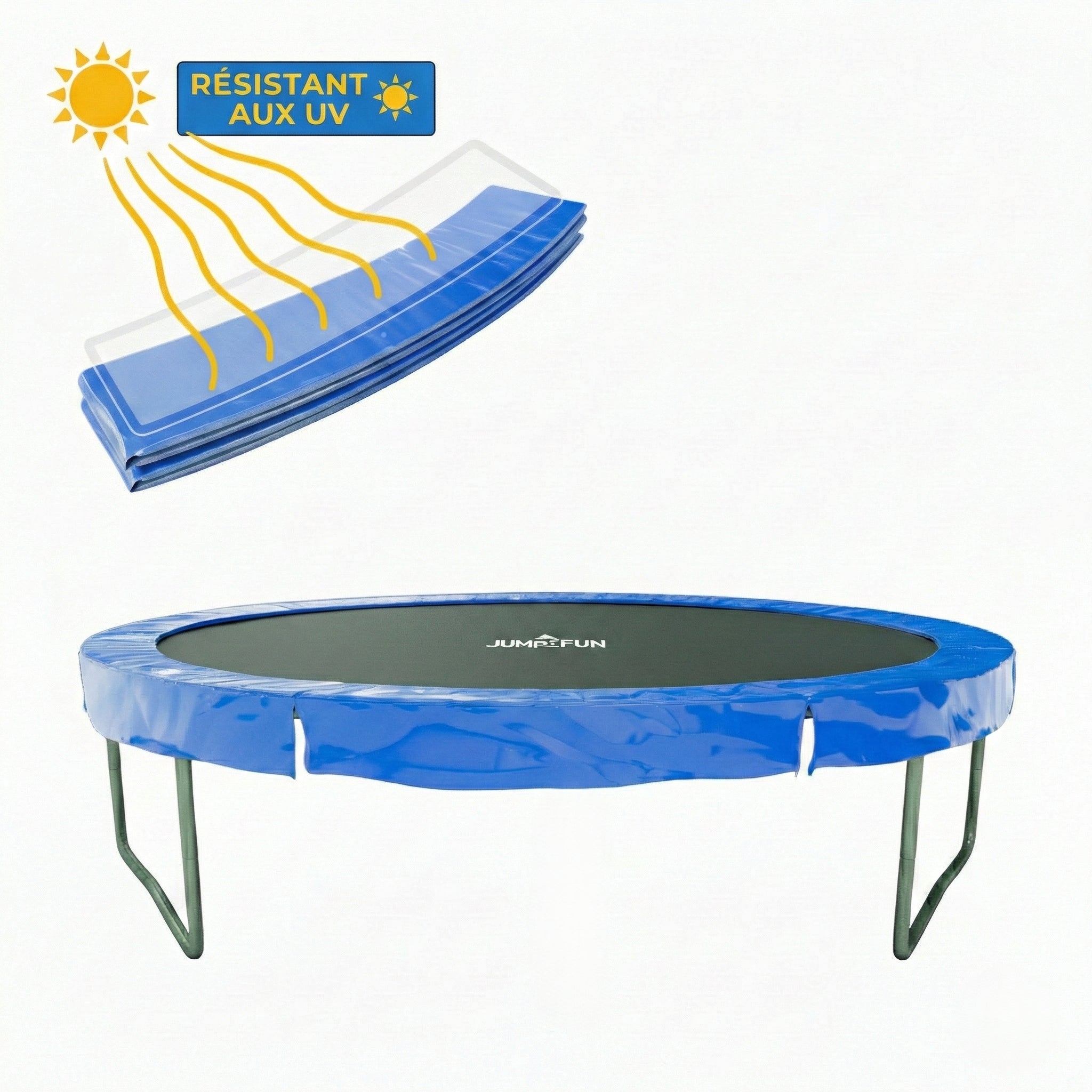 Coussin en Polyethylene pour Trampoline 8FT - 244cm - Bleu