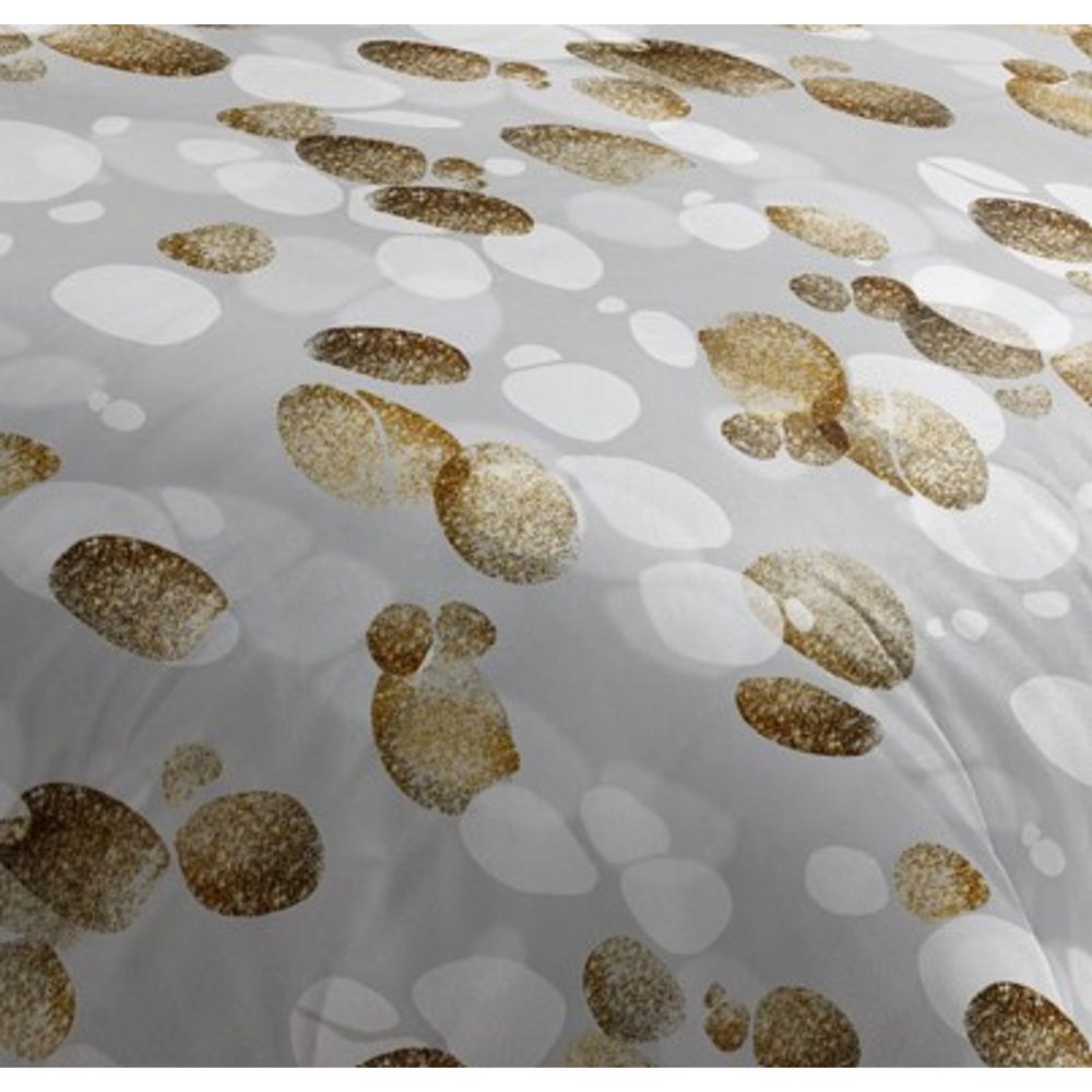 Parure de couette 3 pièces "Louna" 240 x 220 cm Galet Gold